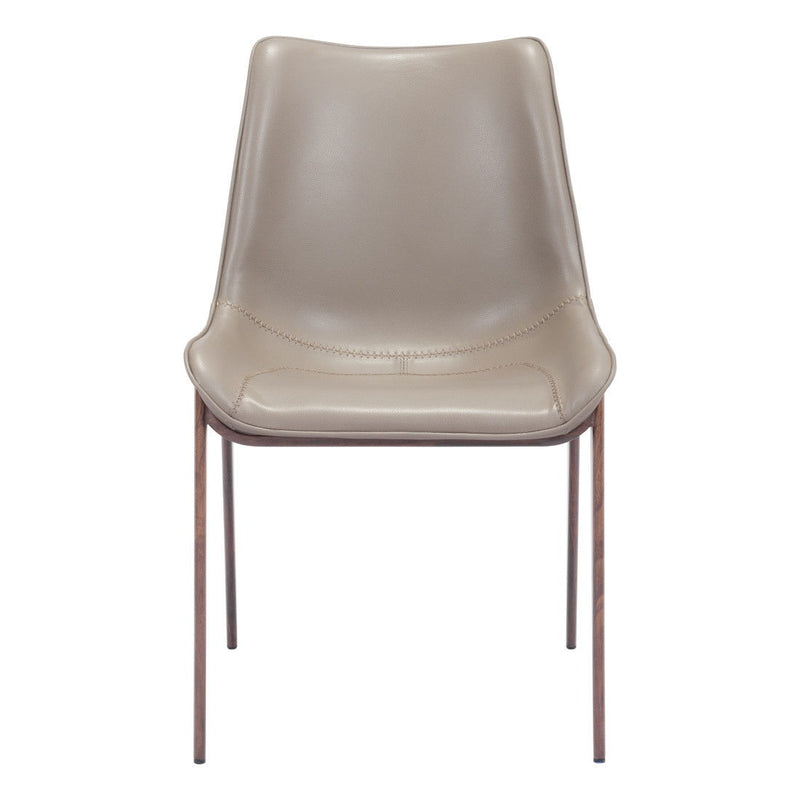 Solid Back Dining Chairs (Set of 2) - Walnut