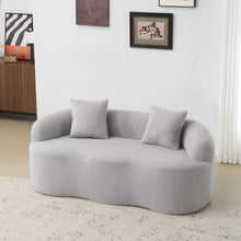 Load image into Gallery viewer, Curved Loveseat Sofa With Round Armrest
