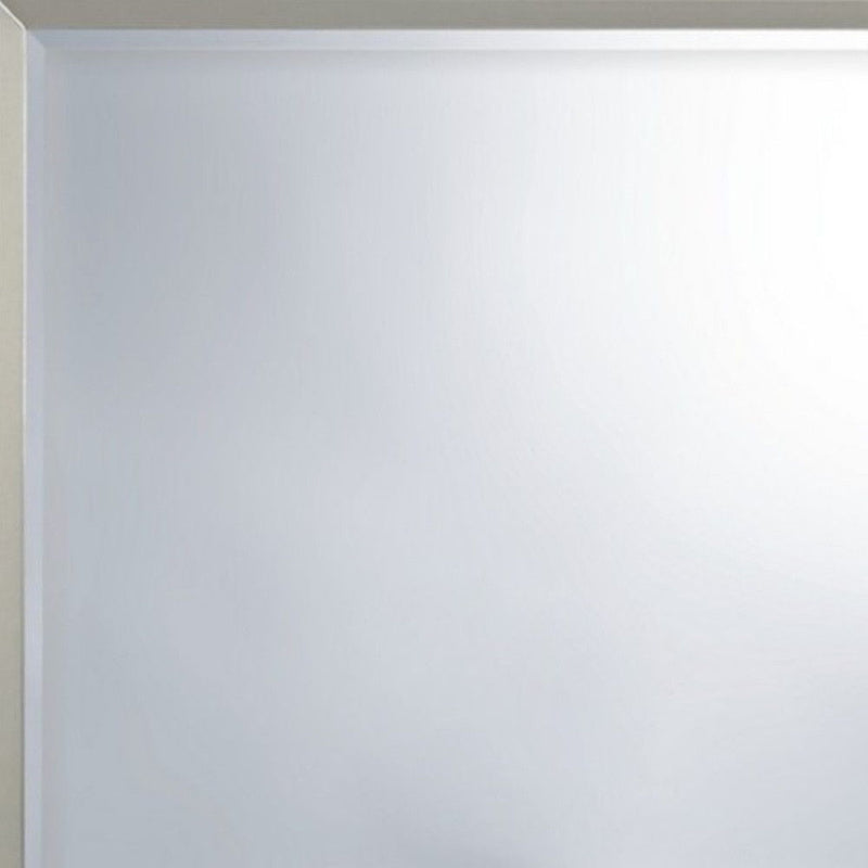 36" Framed Dresser Mount Mirror - Silver