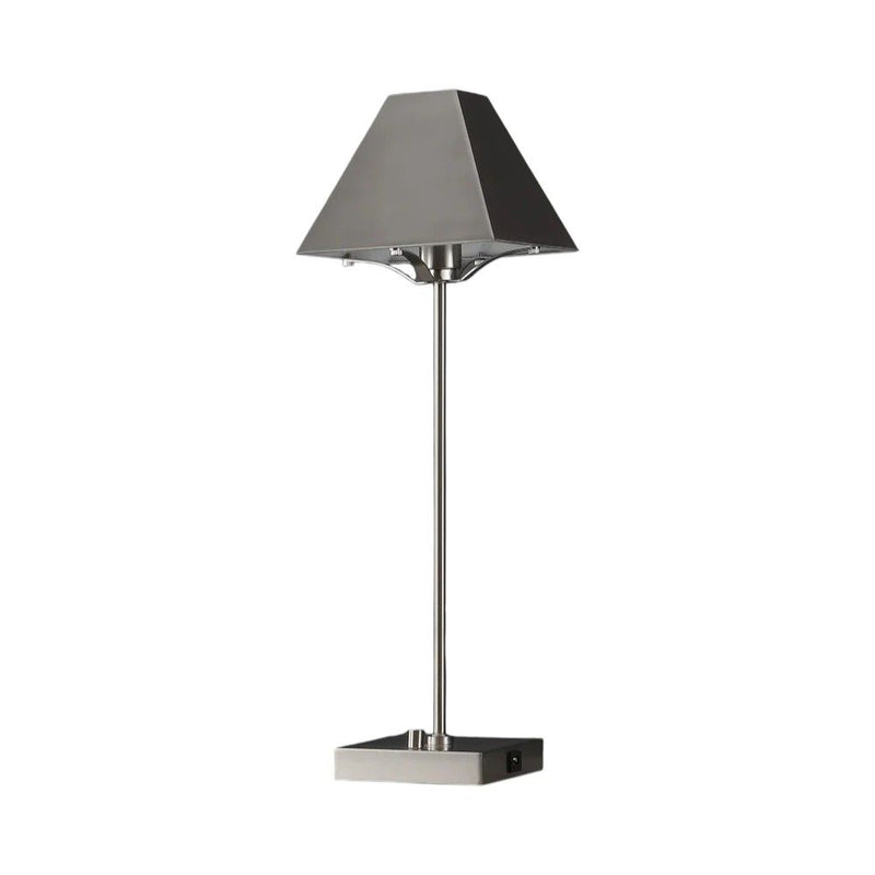 Table Lamp With Novelty Shade - Nickel