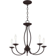 Load image into Gallery viewer, 22'' Five Light Dimmable Chandelier With Shades - Bronze
