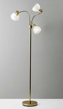 Load image into Gallery viewer, Three Light Tree Floor Lamp With Clear Bowl Shade - Gold
