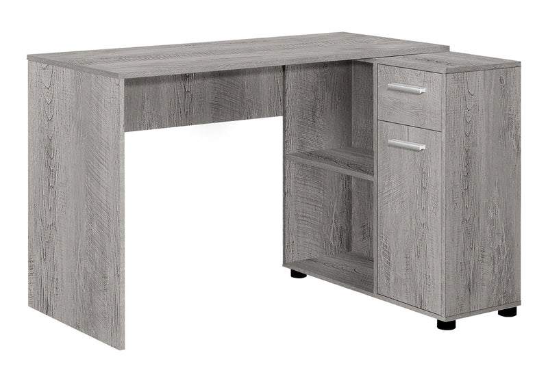 46" Wood L Shape Computer Desk - Gray