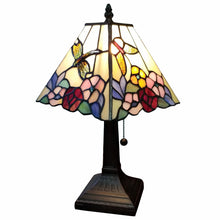 Load image into Gallery viewer, Metal Candlestick Table Lamp With Pink And Black Empire Shade - Dark Brown

