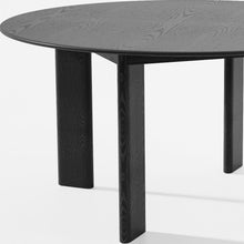 Load image into Gallery viewer, 58" Solid Wood Round Top Dining Table - Black
