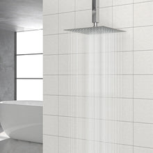 Load image into Gallery viewer, Modern 10" Square Rainfall Shower Head &amp; Stainless Steel Wall Or Ceiling Mount Luxury Spa Shower Panel
