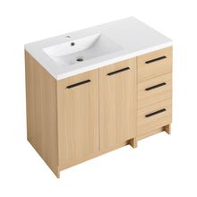 Load image into Gallery viewer, Wall Mounted Floating Bathroom Vanity With Sink, Door &amp; Drawers Modular Cabinet
