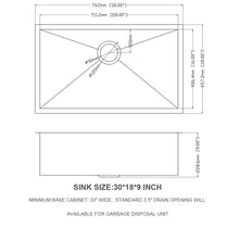 Load image into Gallery viewer, Undermount Stainless Steel Kitchen Sink, Deep Single Bowl Basin
