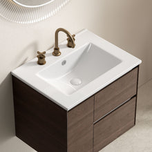 Load image into Gallery viewer, Vessel Sink With 3 Holes, Oval Design For Bathroom - Milk White
