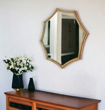 Load image into Gallery viewer, 33" Octagon Metal Framed Accent Mirror - Gold
