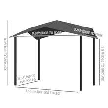 Load image into Gallery viewer, Outsunny - 10' x 10' Soft Top Patio Gazebo Outdoor Canopy With Unique Geometric Design Roof, All-Weather Steel Frame - Gray
