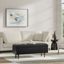 Load image into Gallery viewer, Shay - Large Square Coffee Table Storage Ottoman Mid-Century Style
