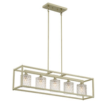 Load image into Gallery viewer, Kitchen Island Five Light Metal Dimmable Chandelier With Shades - Silver
