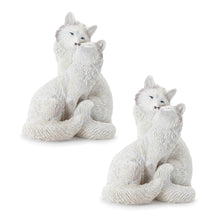 Load image into Gallery viewer, Poly Fox Figurine (Set of 2) - White
