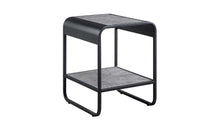 Load image into Gallery viewer, Manufactured Wood And Metal Rectangular End Table With Shelf - Black And Concrete Gray
