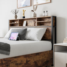 Load image into Gallery viewer, Queen Bed Frame with  Storage Headboard and 4 Drawers
