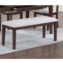 Load image into Gallery viewer, Cushion Padded Seat Dining Room Bench - Walnut
