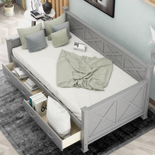 Load image into Gallery viewer, Modern Daybed With 2 Large Drawers, X Shaped Frame
