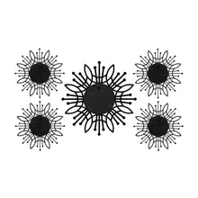 Load image into Gallery viewer, Sunburst Metal Framed Mirror (Set of 5) - Silver
