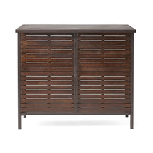 Load image into Gallery viewer, Bar Table With Slat Panel Design - Dark Brown
