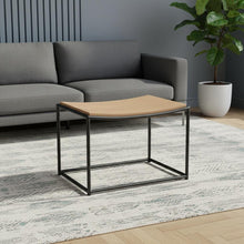 Load image into Gallery viewer, 16" Solid Wood Footstool - Brown And Black
