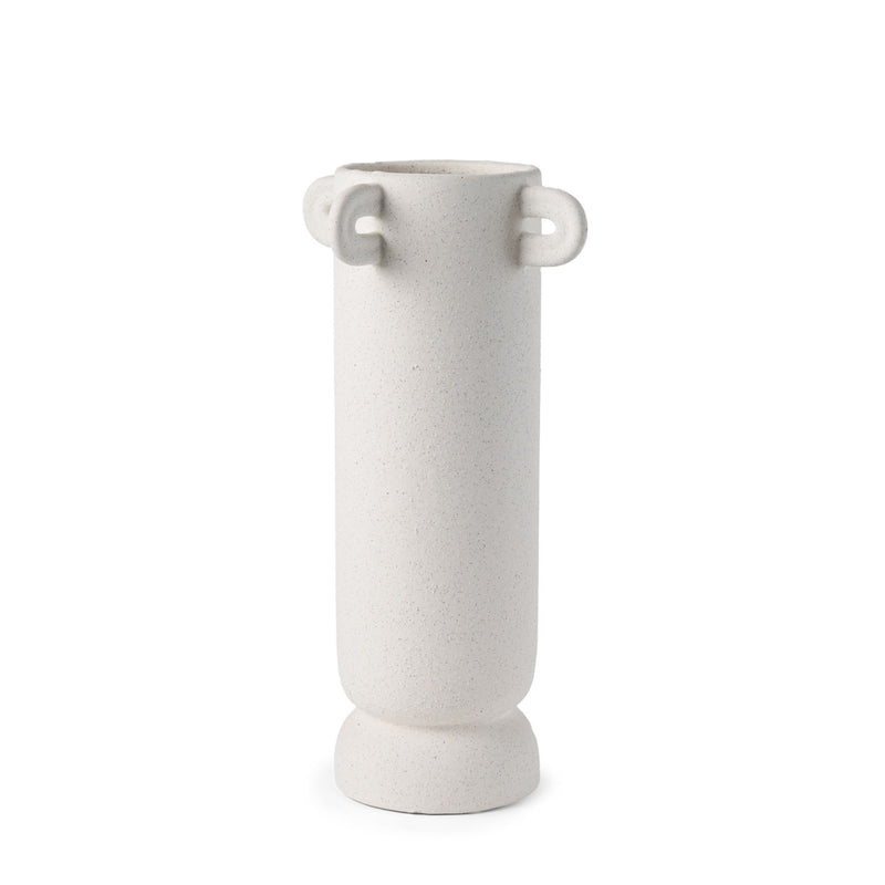 Cylinder Table Vase With Handles (608366) - Off White