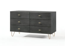 Load image into Gallery viewer, Six Drawer Double Dresser - Dark Gray
