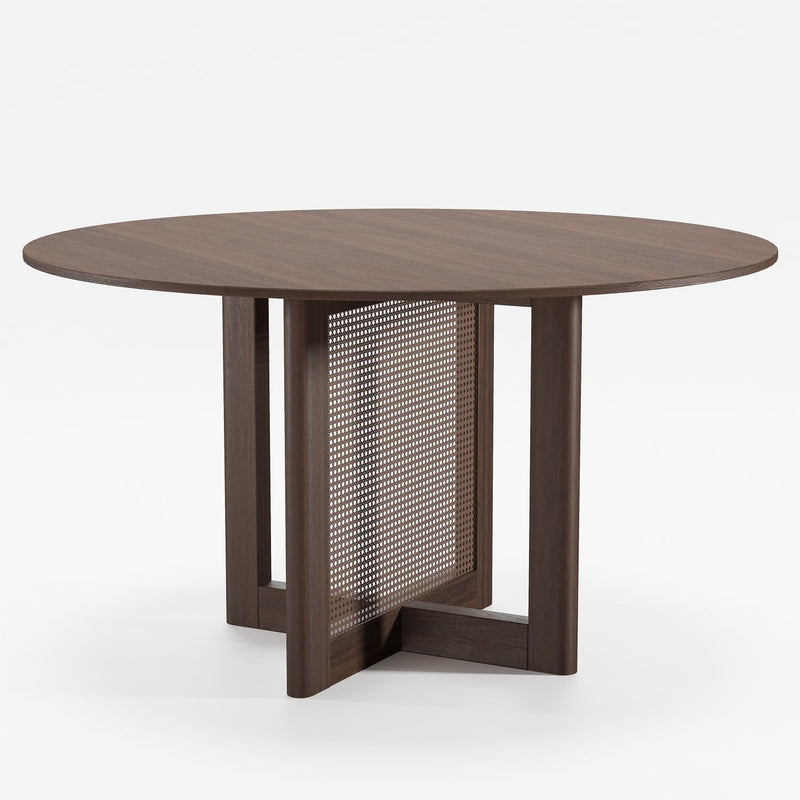 Wood Rounded Bar Table (712257) - Walnut