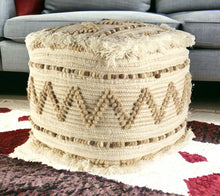 Load image into Gallery viewer, Cotton Blend Ottoman - Beige
