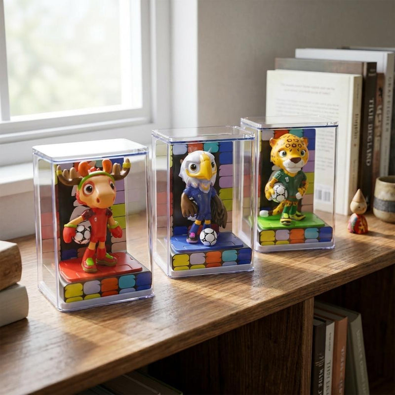 Fifa 2026" World Cup Collectible Mascot Ball Vinyl Figurines (Set of 3) - Red