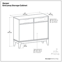 Load image into Gallery viewer, Harper - Entryway Storage Cabinet - Walnut Brown
