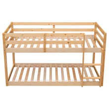 Load image into Gallery viewer, Twin over Twin Floor Bunk Bed,Natural(New SKU:W504P148543)
