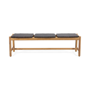 Cambria - Rustic 3 Seater Bench - Teak
