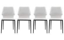 Load image into Gallery viewer, Upholstered Faux Leather Dining Side Chairs (Set of 4) - White / Black
