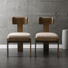 Load image into Gallery viewer, Upholstered Dining Fabric Side Chairs (Set of 2)

