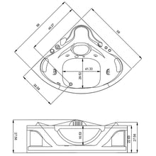 Load image into Gallery viewer, Xavier - Corner Double Massage Bathtub - Milk White
