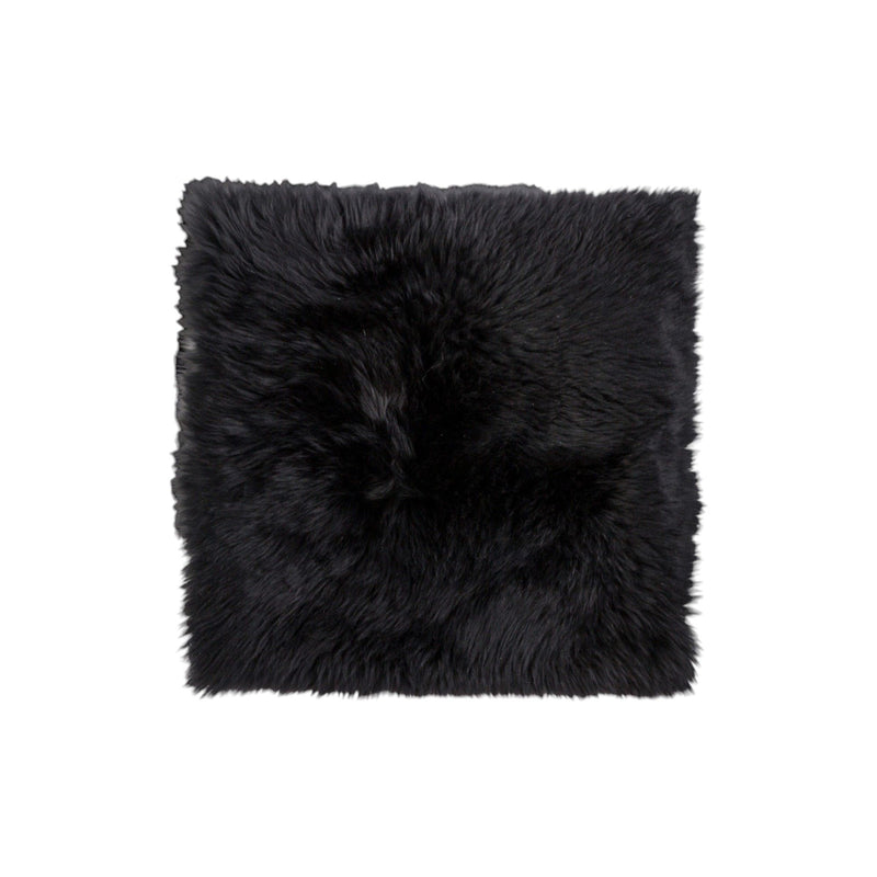 17" X 17" Wool Chair Pads (Set of 2) - Black