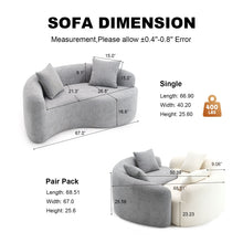 Load image into Gallery viewer, Tai Chi - Curved Dual Depth Loveseat
