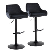 Load image into Gallery viewer, Daniella - Contemporary Adjustable Barstool With Swivel With Rounded T Footrest (Set of 2)
