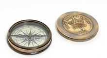Load image into Gallery viewer, Makers To The Queen Compass With Leather Case - Brass
