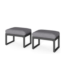 Load image into Gallery viewer, Patio All-Weather Ottomans With Thick Cushions (Set of 2)

