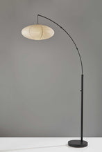 Load image into Gallery viewer, Arc Floor Lamp With Beige Solid Color Globe Shade - Black
