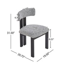Load image into Gallery viewer, Modern Upholstered Armless Dining Chairs With Metal Legs
