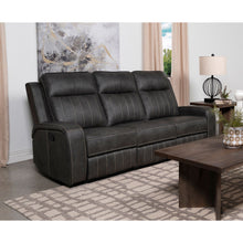 Load image into Gallery viewer, Forrest - Motion Reclining Sofa Comfort With Elegant Tufting And Wide Track Arms - Gray
