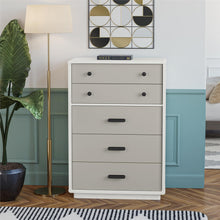 Load image into Gallery viewer, Valencia - 5 Drawer Dresser - White / Gray
