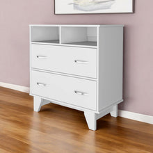 Load image into Gallery viewer, Two Drawer Dresser With Open Shelving - White
