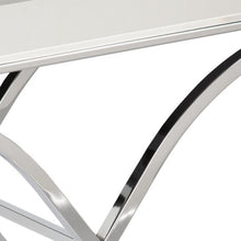 Load image into Gallery viewer, Mirrored Glass Cross Console Table - Silver
