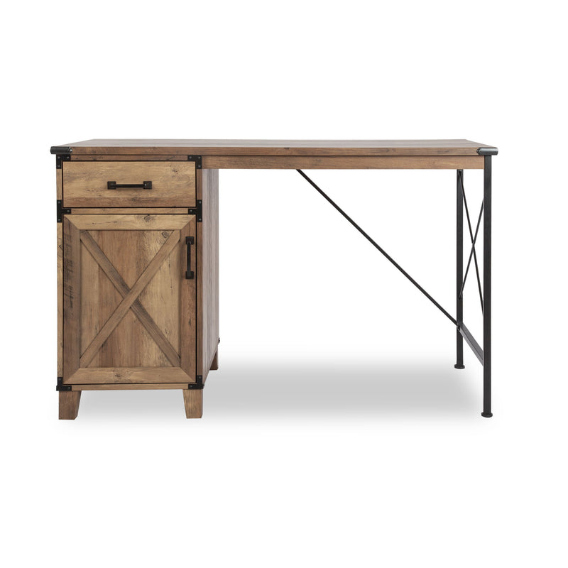 Wall Mounted Trestle Writing Desk - Oak