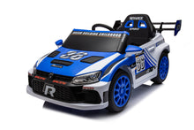 Load image into Gallery viewer, 12V4A 20W*2 One Button Start, Forward And Backward, High And Low Speed, Music, Front Light, Power Display, Two Doors Can Open, 2.4G R / C, Seat Belt Four Wheel Absorber Kids Ride On Car
