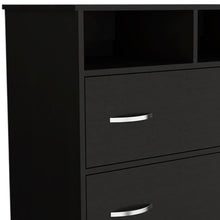 Load image into Gallery viewer, Wood Two Drawer Dresser - Black
